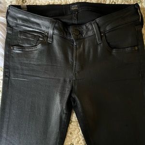 Coated black jeans. Size 28
